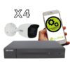 Kit Full HD con 4 cámaras bullet. (Incluye 1TB)