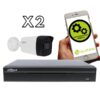 Kit 4K con 2 cámaras bullet. (Incluye 1TB)