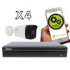 Kit 4K con 4 cámaras bullet
