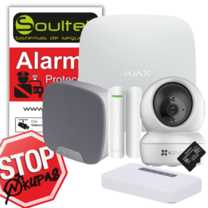 Alarma y cámara para vivienda sin internet. Kit Anti okupa